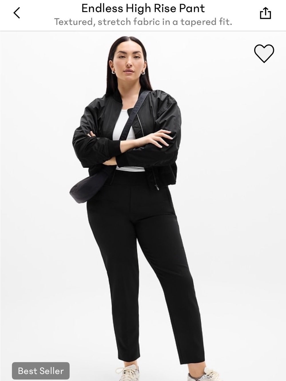 Athleta Black Endless High-Rise Tapered Ankle Pants